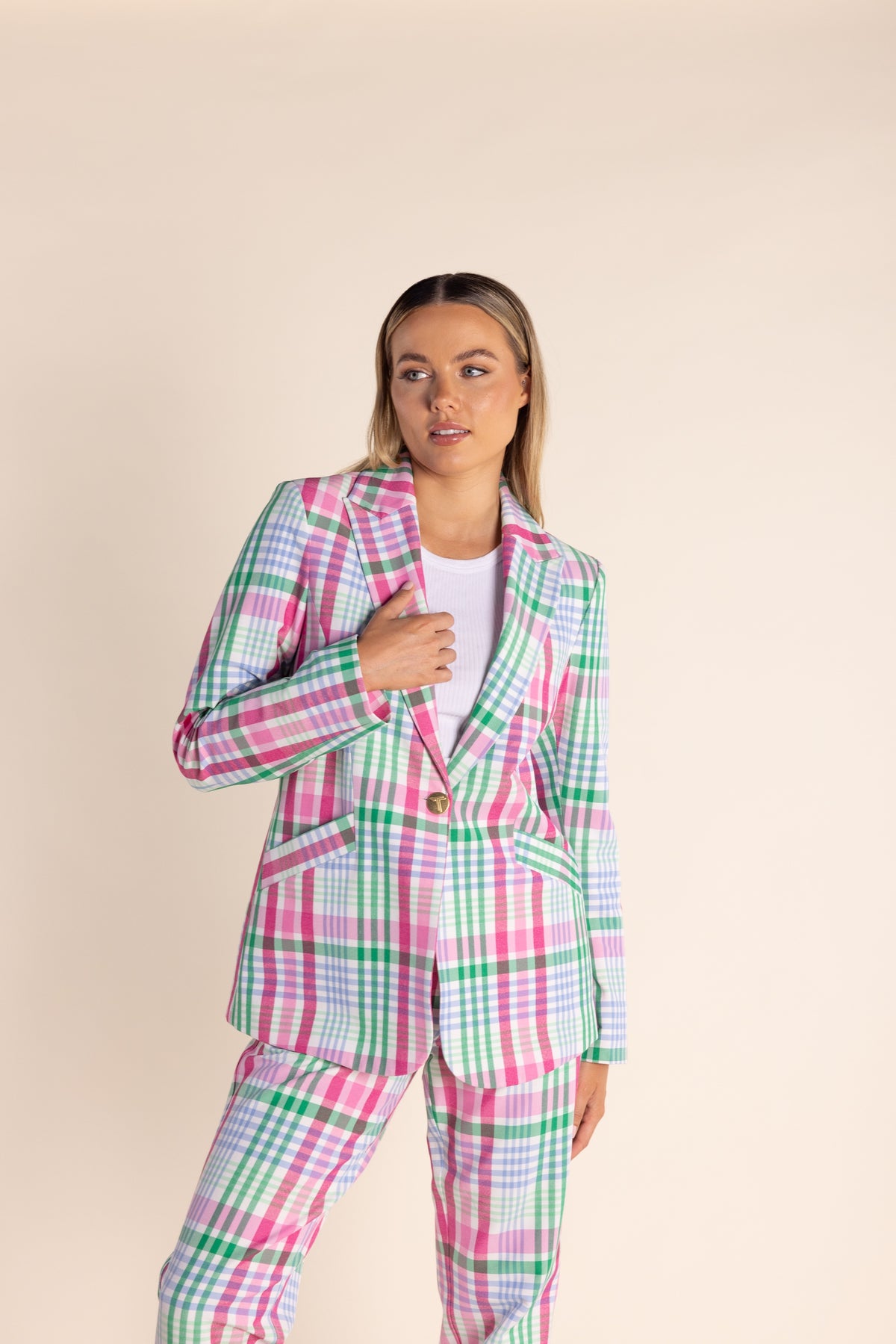 Multi Check Blazer