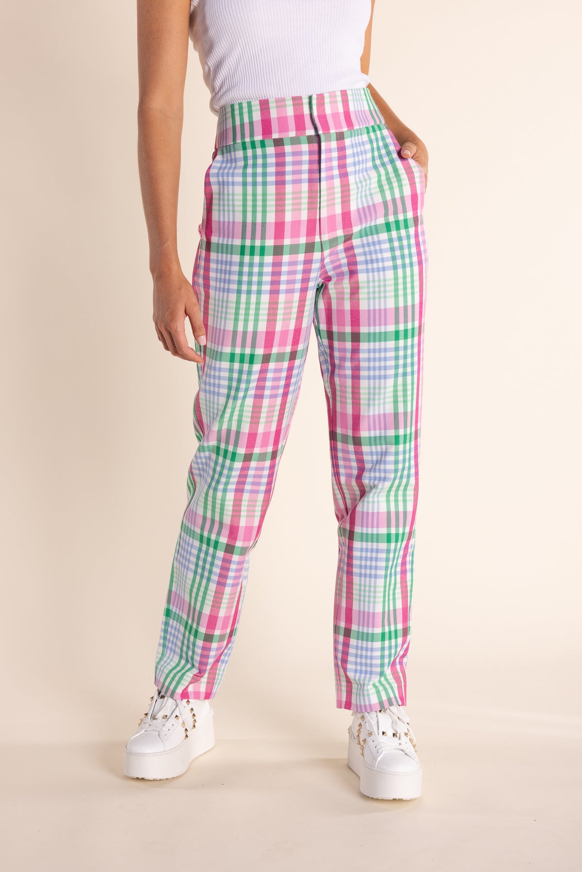 Multi Check 7/8 Pant