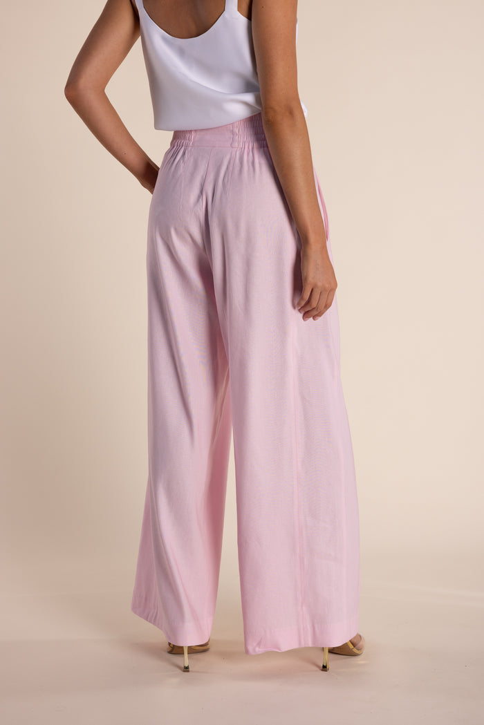 Linen Pant Pink Rose