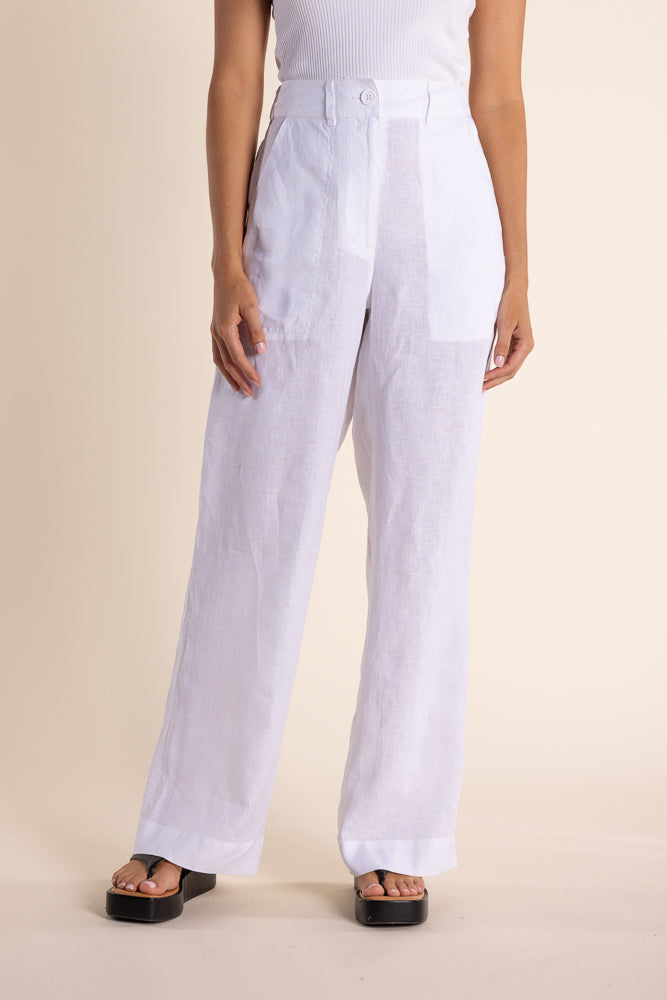 Linen Pant White