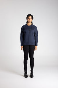 Raw Edge Sweater Logo Ink