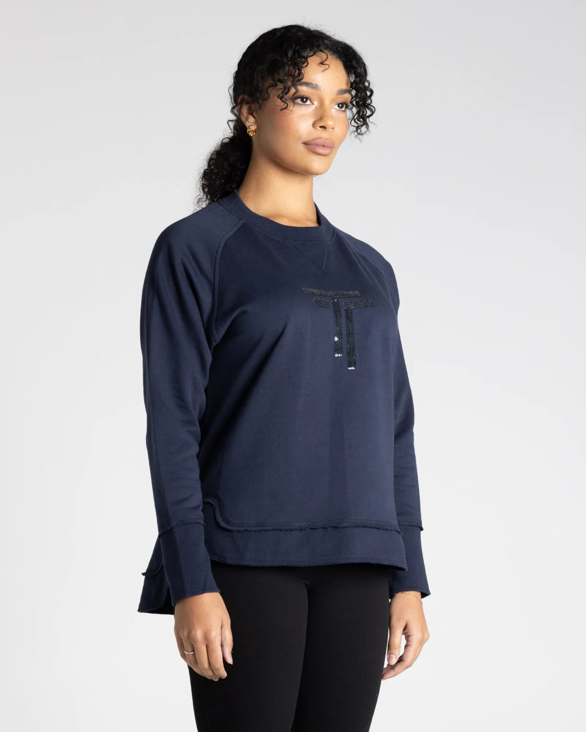 Raw Edge Sweater Logo Ink