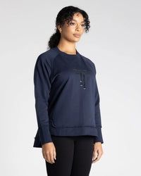 Raw Edge Sweater Logo Ink