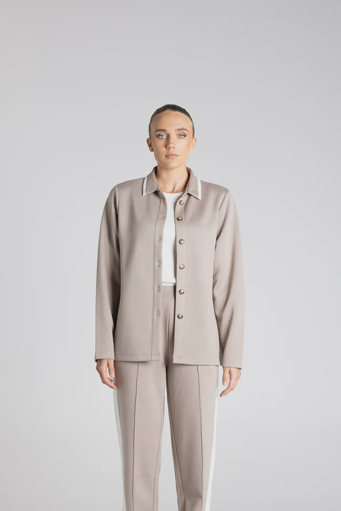 Travel Shirt Pebble Ivory