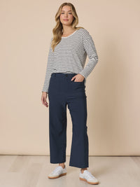 Marine Wide Leg Pants Navy