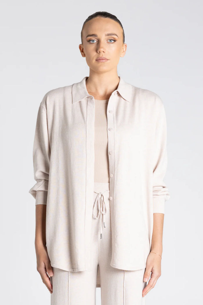 Knit Shirt Drop Shoulder Oat