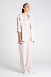 Knit Shirt Drop Shoulder Oat