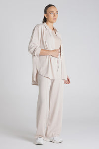 Knit Shirt Drop Shoulder Oat