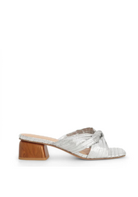 Georgie Silver Low Heel