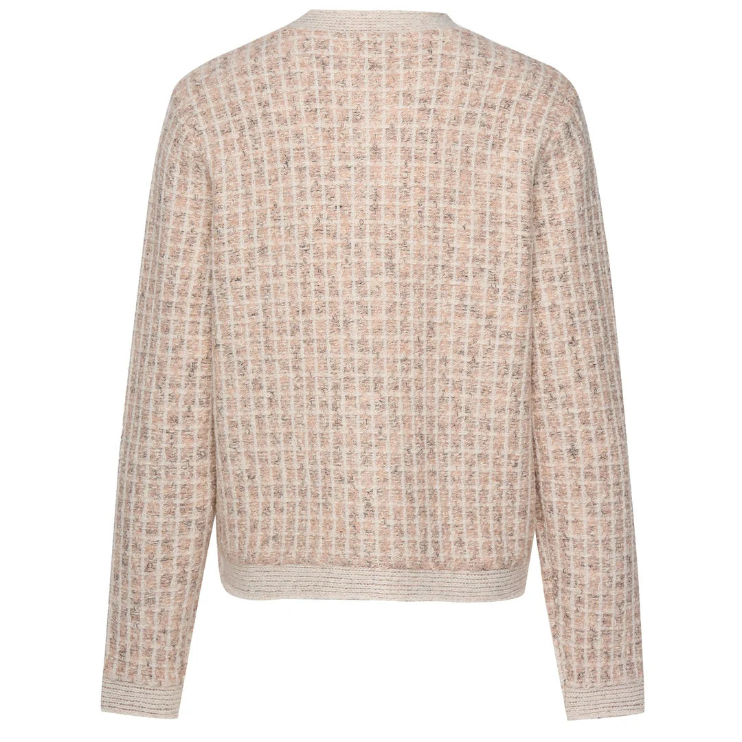 Vivian Cardigan Blush Check