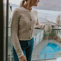 Vivian Cardigan Blush Check