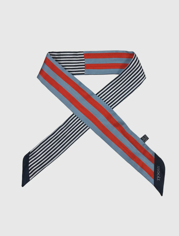 Blue Red Navy Stripes Neck Scarf