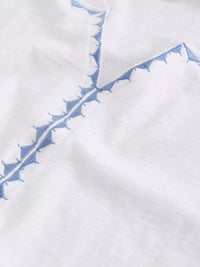 Nelly Plain Embroidered Tee White