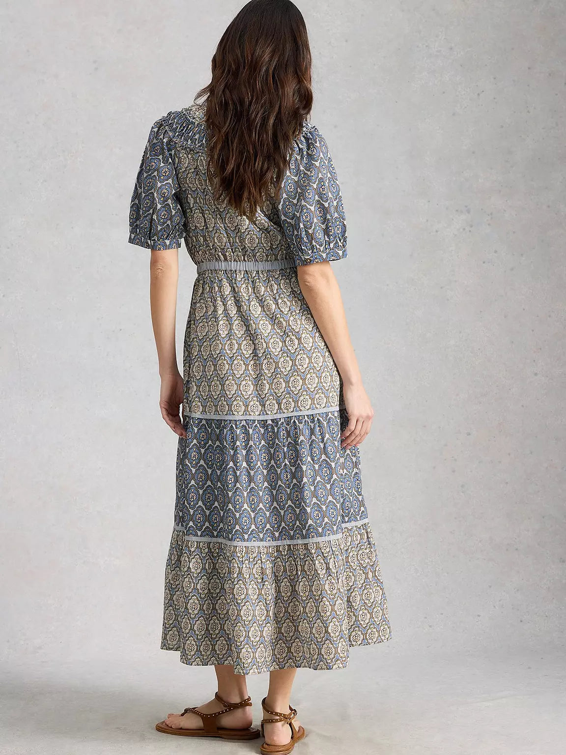 Ariel Midi Dress Blue Multi