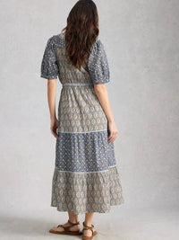 Ariel Midi Dress Blue Multi