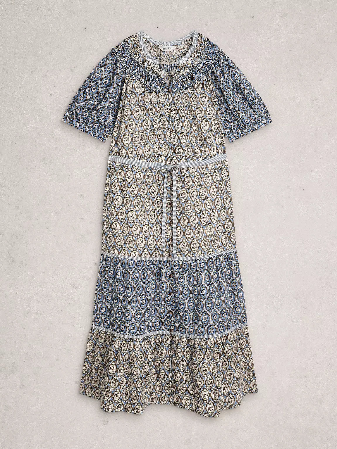 Ariel Midi Dress Blue Multi