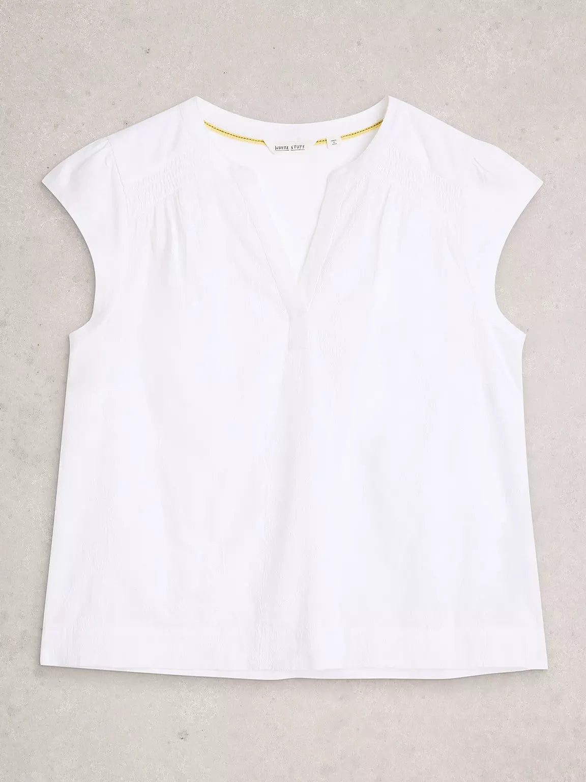 Amelia Embroidery Top White