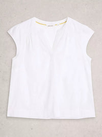 Amelia Embroidery Top White