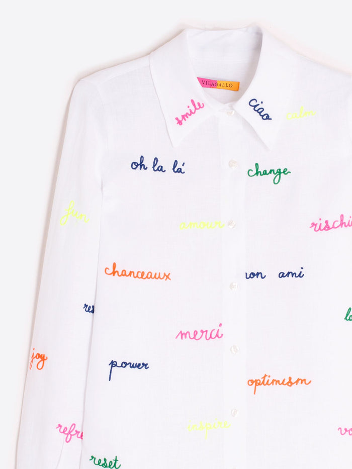 Mafalda Oh La La Linen Shirt White