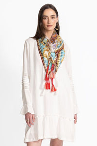 Scroll Silk Scarf