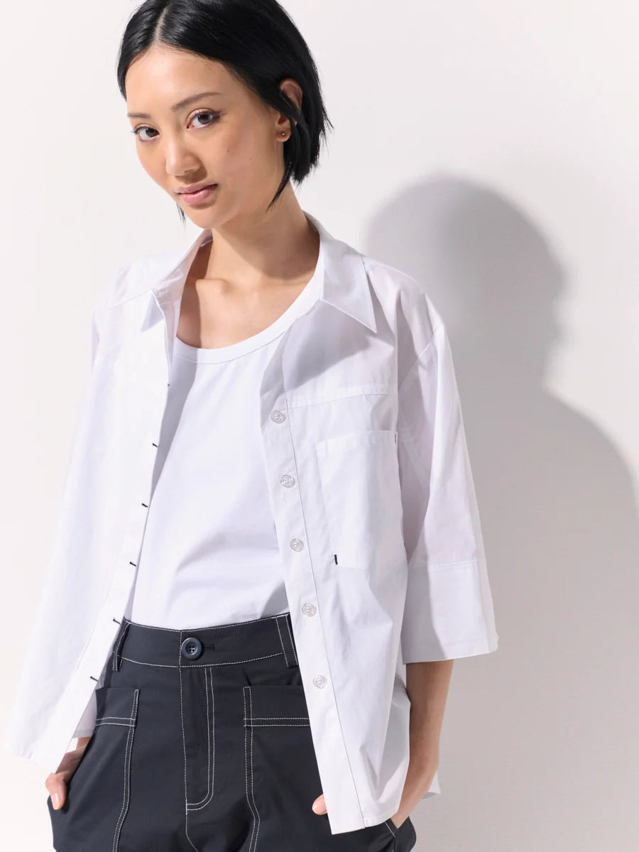 Modern Utility Shirt White
