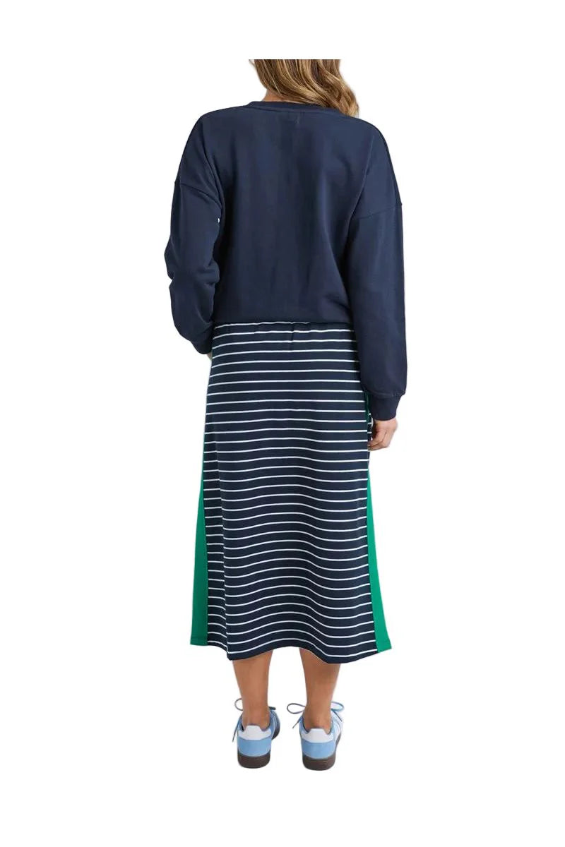 Sloane Skirt Stripe Navy