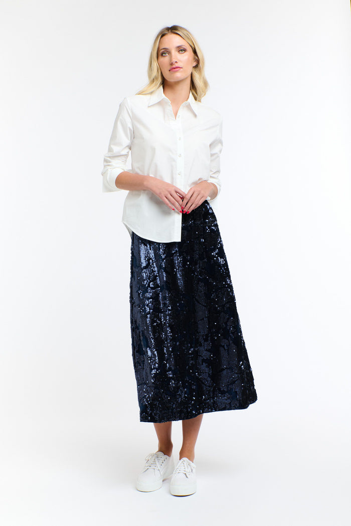 Sequins Skirt Navy