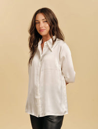 Annalise Silk Shirt Pearl White