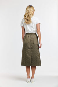 Quilted Skirt Khaki
