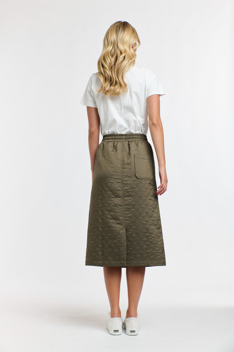 Quilted Skirt Khaki