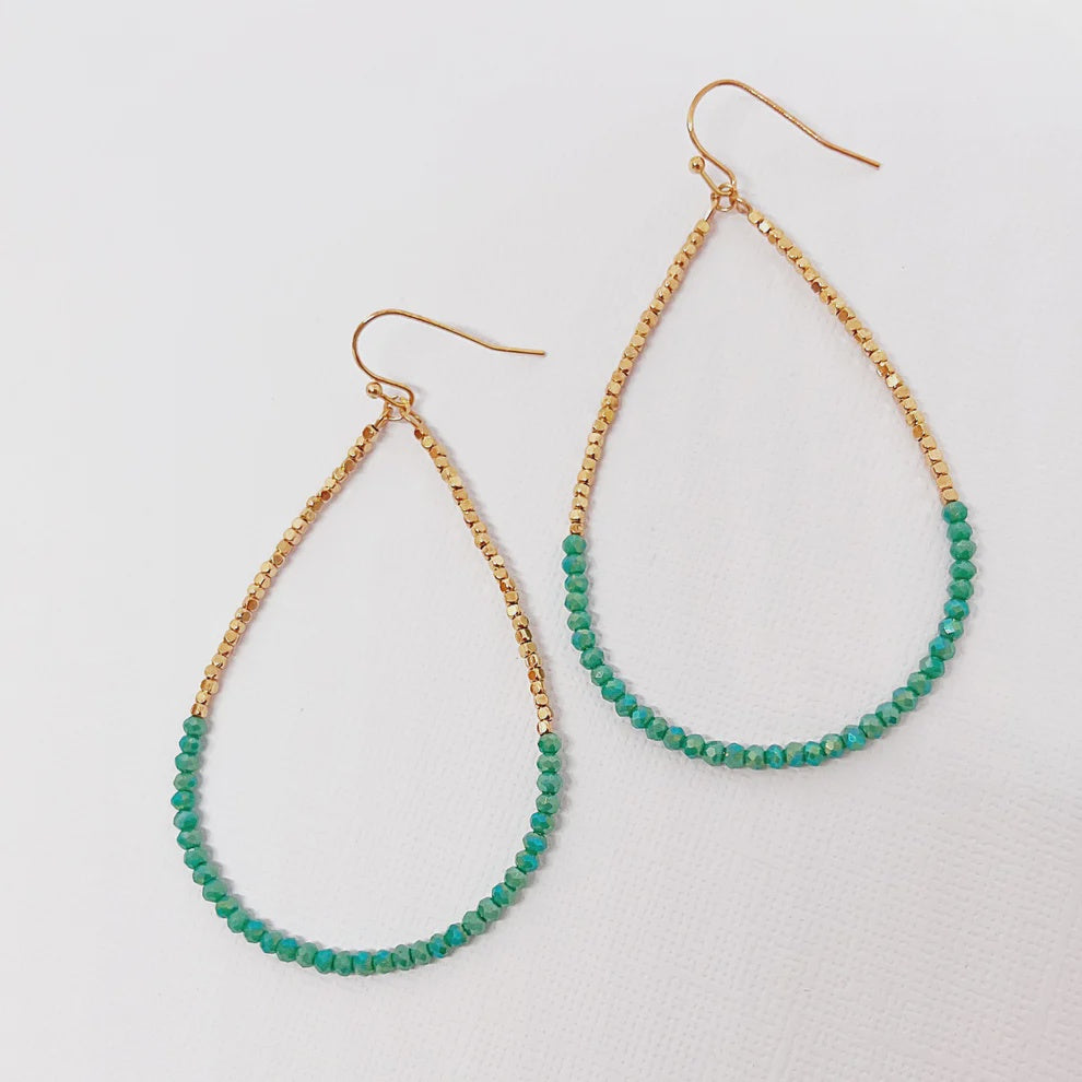 Cove Aqua Beaded Earrings