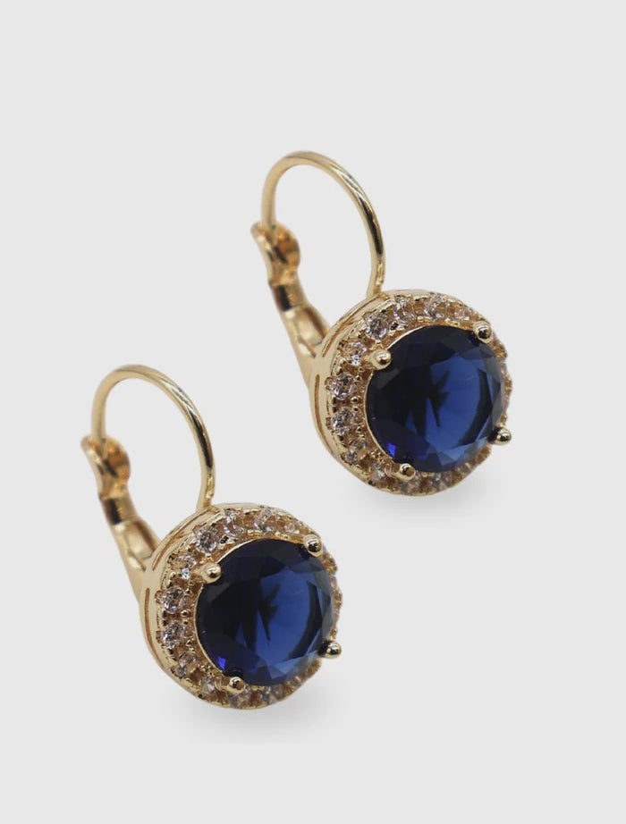 French Hook Earrings Navy