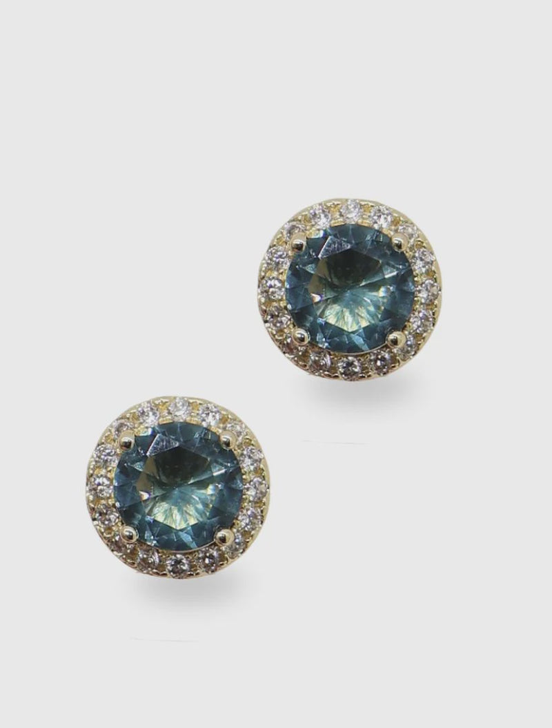 Crystal Blue Studs