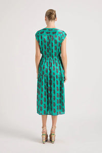 Daisyboo Seal Emerald Silk Dress