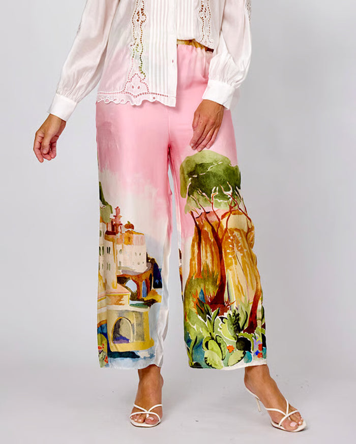Positano Print Pants