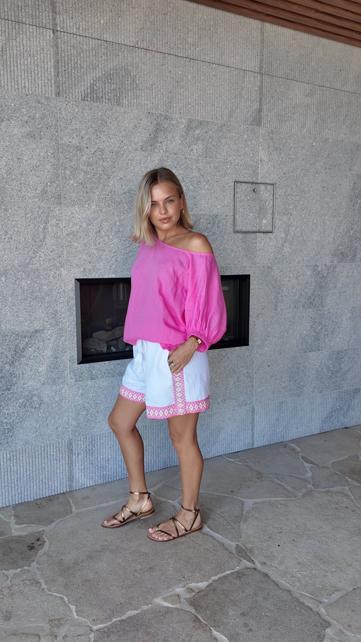 Elke Short Pink Yellow