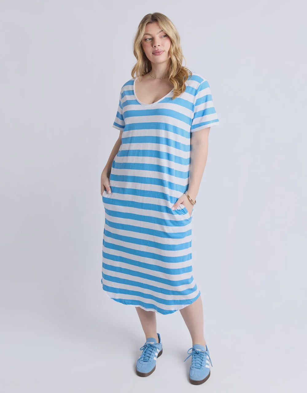 Maeve Midi Dress Azure Blue