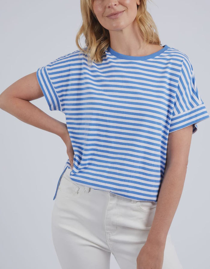 Yara Stripe Tee Blue White