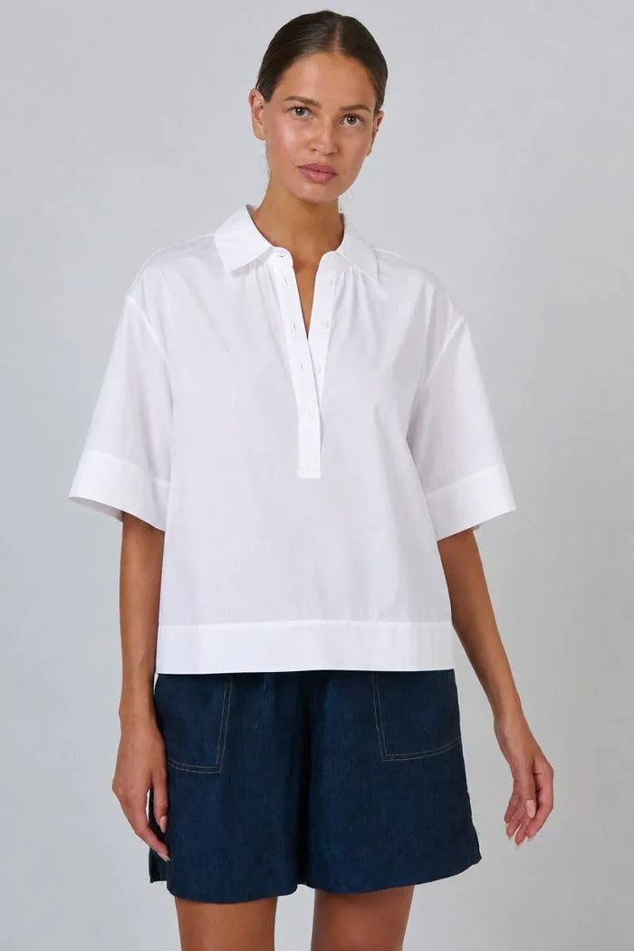 GA720 Poplin Top White
