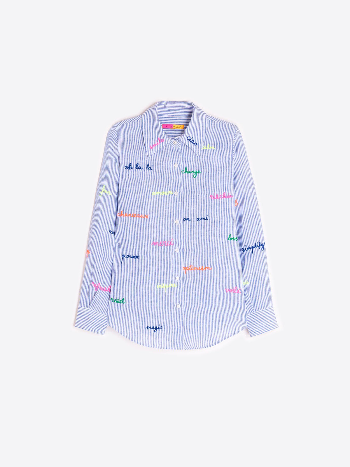 Mafalda 500 Stripe Shirt Navy