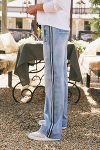 Glam Track Denim Navy Stripe