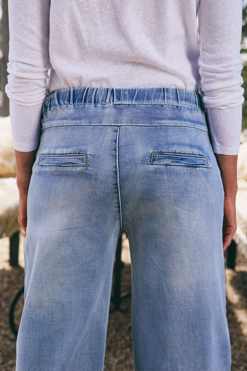 Glam Track Denim Navy Stripe