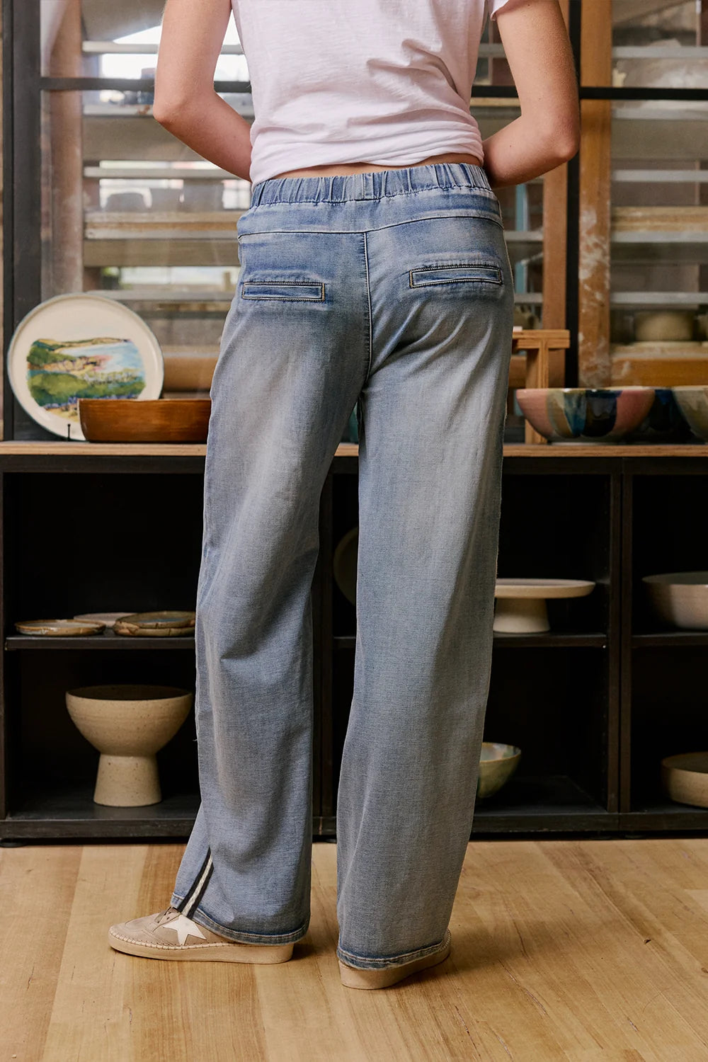 Glam Track Denim Navy Stripe