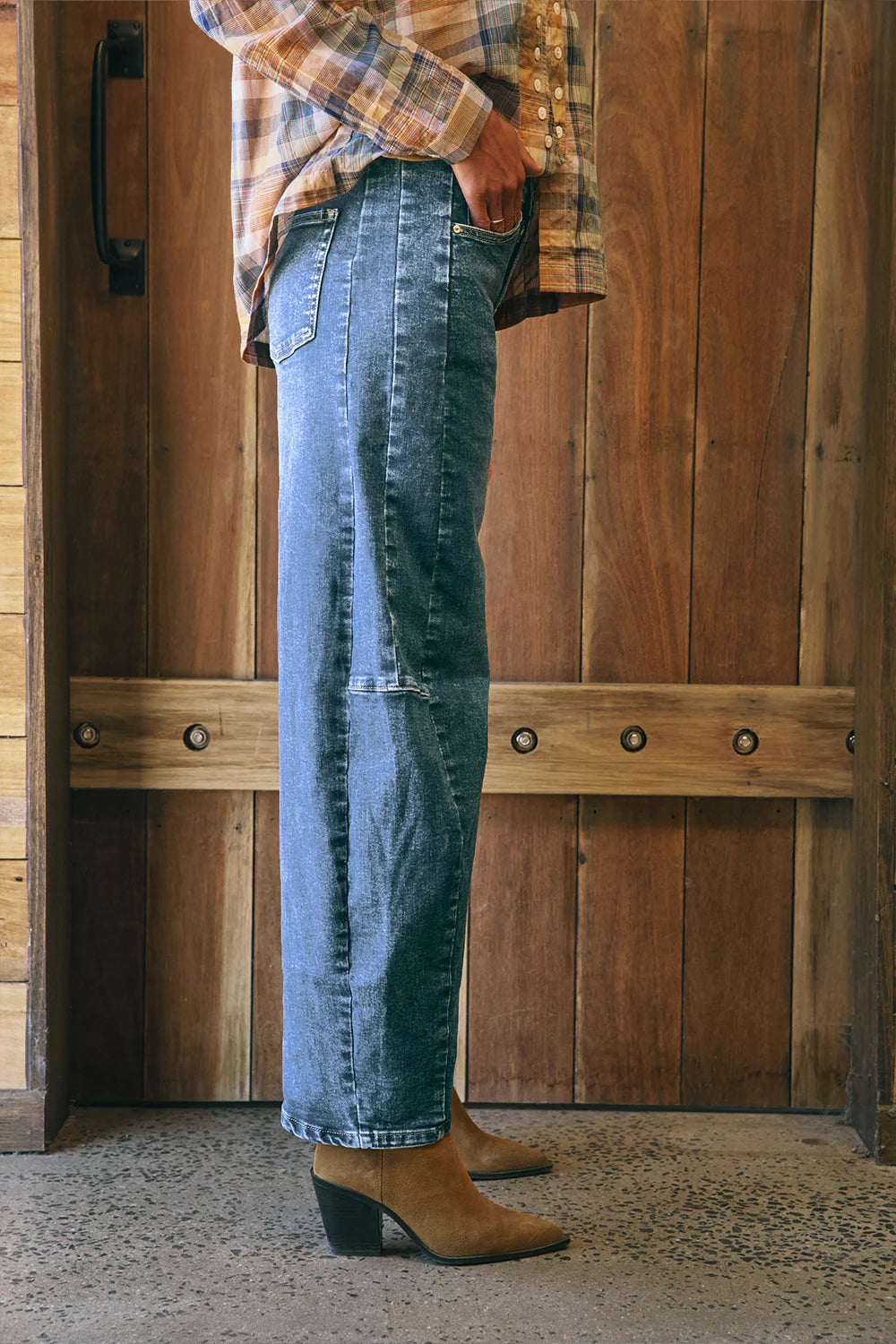 Idaho Barrell Jean Mid Denim