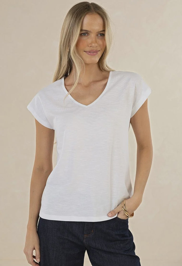 Must Have V Neck Tee White