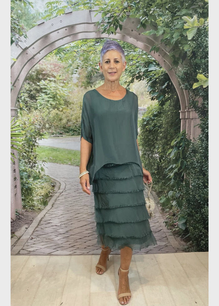 Multi Layered Dress Green