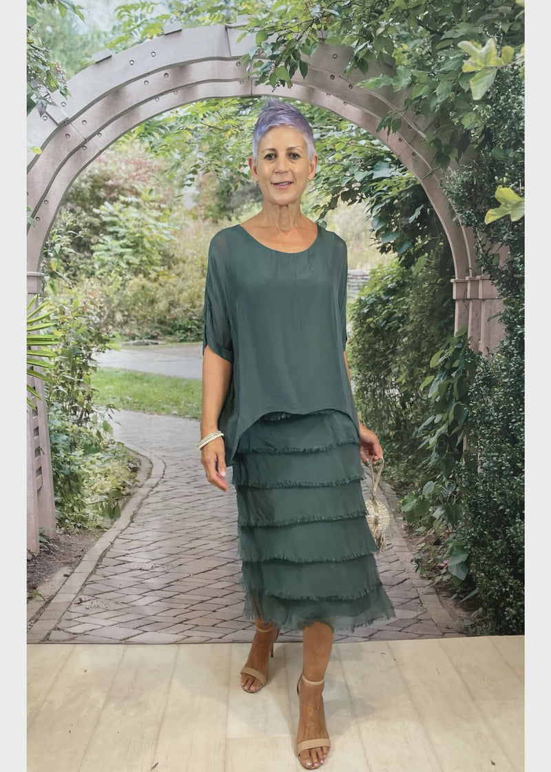 Multi Layered Dress Green