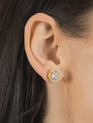 Lucienne White Crystal Studs