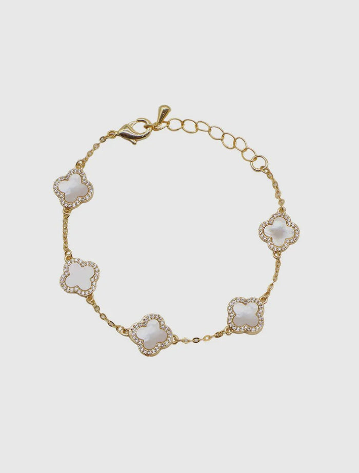 MOP Clover Bracelet