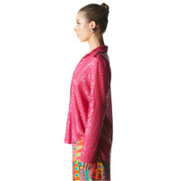 Impression Sequin Shirt Fuschia